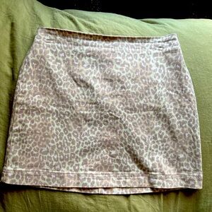 EUC Wild Fable Skirt - Subtle Leopard Print Mini